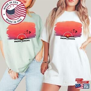 Retro Birds Sunset Dragons Mercury Tour Shirt Imagine T-Shirt Unisex Classic